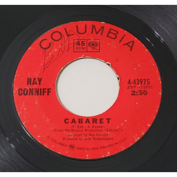 Ray Conniff Games That Lovers Play / Cabaret 45 RPM Vinyl Columbia VG Pop '66 - Picture 3 of 4